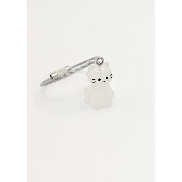 Cat Lover Glow in the Dark Keychain Durable Easy Screw Keyring Unique Kitty Gift - Picture 2 of 8